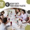 Trendables Disposable Silverware Set - Wedding Plastic Cutlery Dinnerware - Includes modern Forks, Plastic Spoons, disposable Knives - reflective Plastic Utensils Party Set